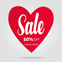 Sale valentine's day design template
