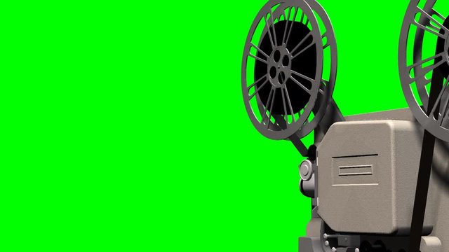 Movie projector - cinema Projektor isolated on green screen