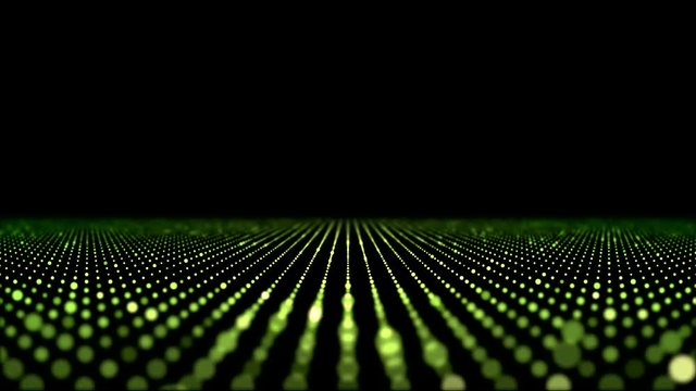 Colorful Flashing Floor LED Travel Animation - Loop Green