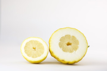 two half of different lemons