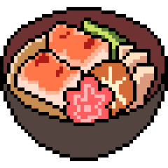 vector pixel art food soup