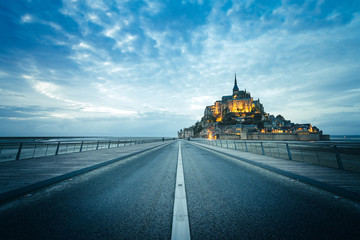 Blue Hour on Mont Saint Mihcel, Normandy, France