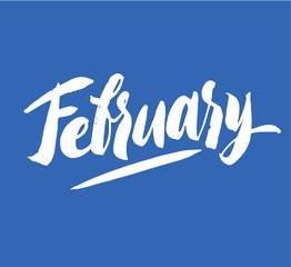 February month lettering