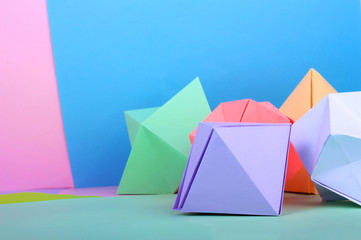 Cubes of colored paper