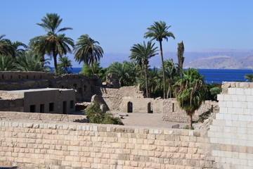 Das Fort am roten Meer in Akaba in Jordanien