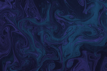 Suminagashi marble texture hand painted with indigo ink. Digital paper 857 performed in traditional japanese suminagashi floating ink technique. Stunning liquid abstract background.