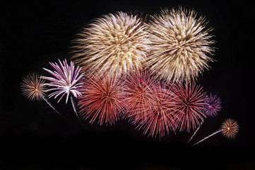 Fototapeta premium fireworks isolated on black