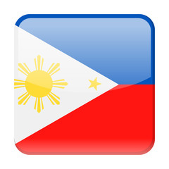 Philippines Flag Vector Square Icon