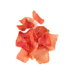 pork chips isolated on white