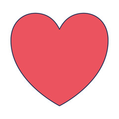 red heart icon in colorful silhouette