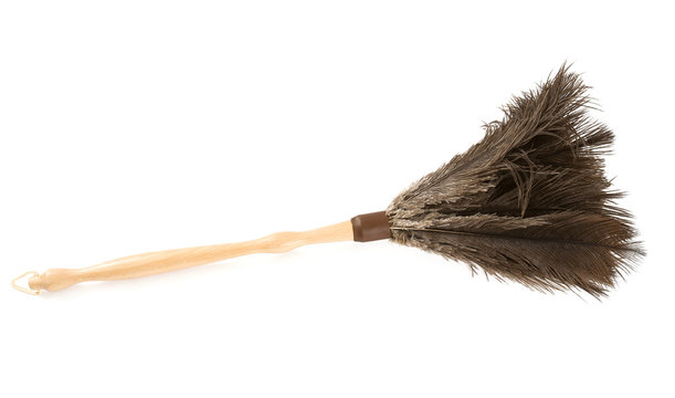 Feather duster isolated on white