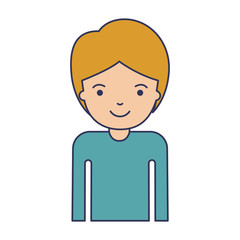 half body guy in colorful silhouette