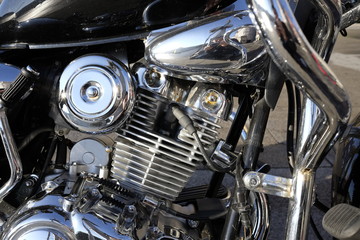 Fototapeta na wymiar old motorbike engine