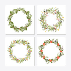 Cute hipster wreaths