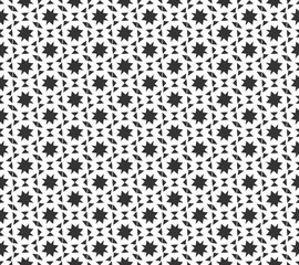 Abstract geometric Seamless pattern . Repeating geometric Black and white texture.