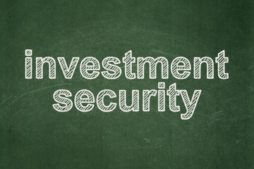 Obraz premium Privacy concept: text Investment Security on Green chalkboard background