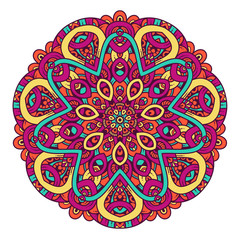 Vector round abstract circle. Mandala style.