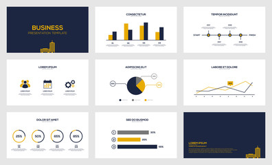 Obraz na płótnie Canvas Business data visualization modern presentation template