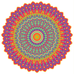 Vector round abstract circle. Mandala style.