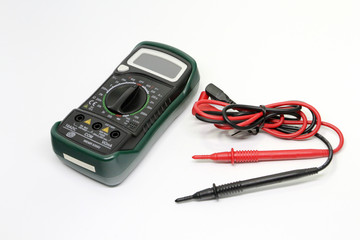 Voltmeter with red and black connections