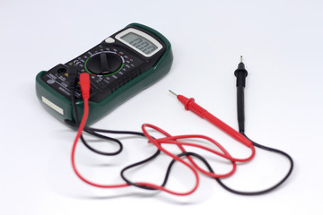 Voltmeter with red and black connections
