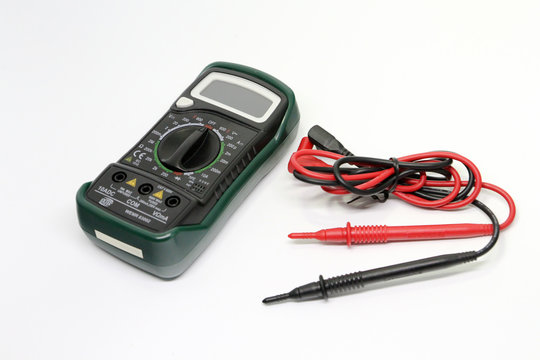 Voltmeter with red and black connections