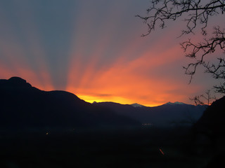 Sonnenaufgang im Winter