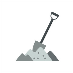 Shovel icon.  Illustration
