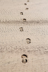 Footprints on the sand