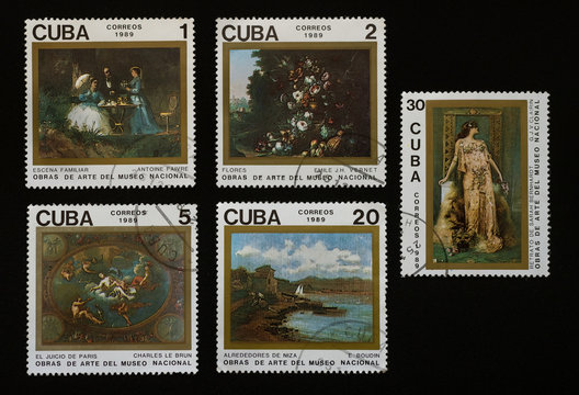 Cuba - CIRCA 1989: Collectible stamps from Cuba, issued in 1989.