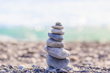 積み上げられた石