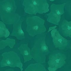 Delicate floral pattern. Teal silky watercolor seamless pattern. Noteworthy watercolor abstract background 209. Hand Painted Art Print. Flowers Repeating Pattern.