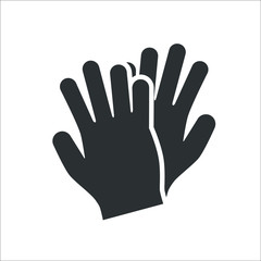 Leather gloves icon