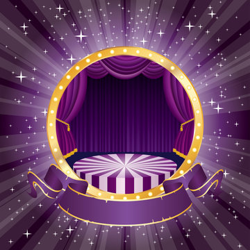 circus star burst purple