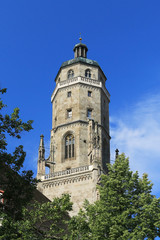 Fototapeta na wymiar Turm Daniel in Nördlingen, Bayern, Deutschland