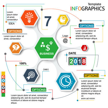 Infographic template. chart. abstract business concept