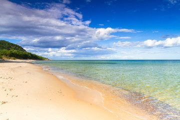 Beach at Baltic sea in summer time, Sweden