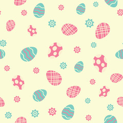 Vector seamless pattern with easter eggs