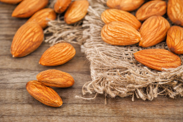ripe and healthy almond nuts