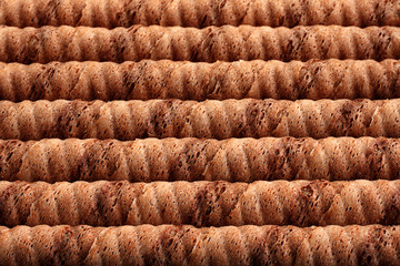 Waffle rolls stick background