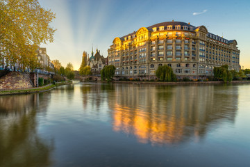 Fototapeta na wymiar View of Strasbourg France the river