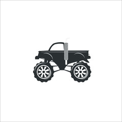 Monster truck icon.  Illustration