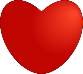 Red heart shape