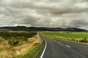 Fototapeta na wymiar unterwegs auf dem Highway in Neuseeland