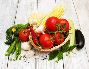 Fresh summer vegetables