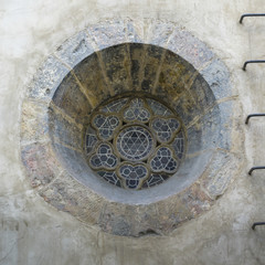 Window on wall, Prague, Czech Republic