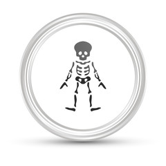 Weißer Button - Skelett