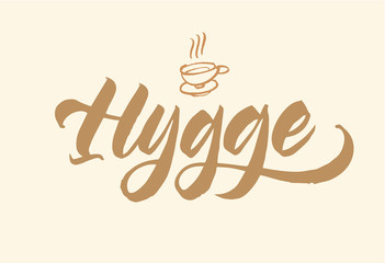 Hygge lettering illustration