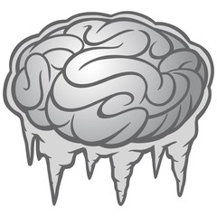 Brain Freeze Illustration - A vector cartoon illustration of a Brain Freeze concept.