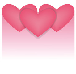 Love heart vector background. Design element